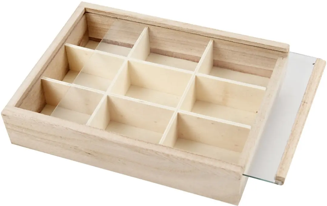 Creativ Company Muntendoos Houten Organizer 9 Vakken 17x13cm
