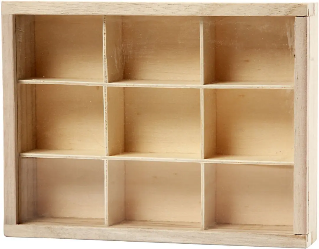 Creativ Company Muntendoos Houten Organizer 9 Vakken 17x13cm