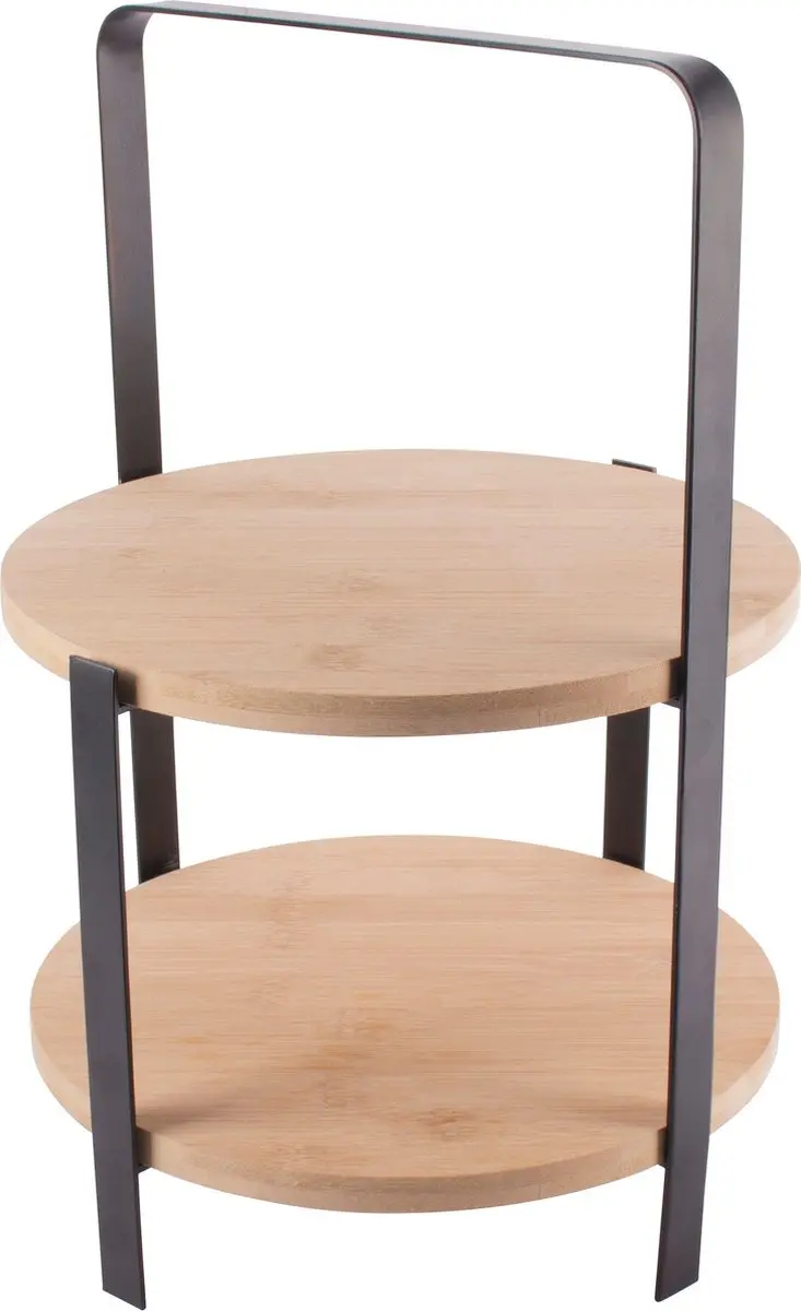 Gusta Etagere 'Boe' Bamboe 2-laags 39cm