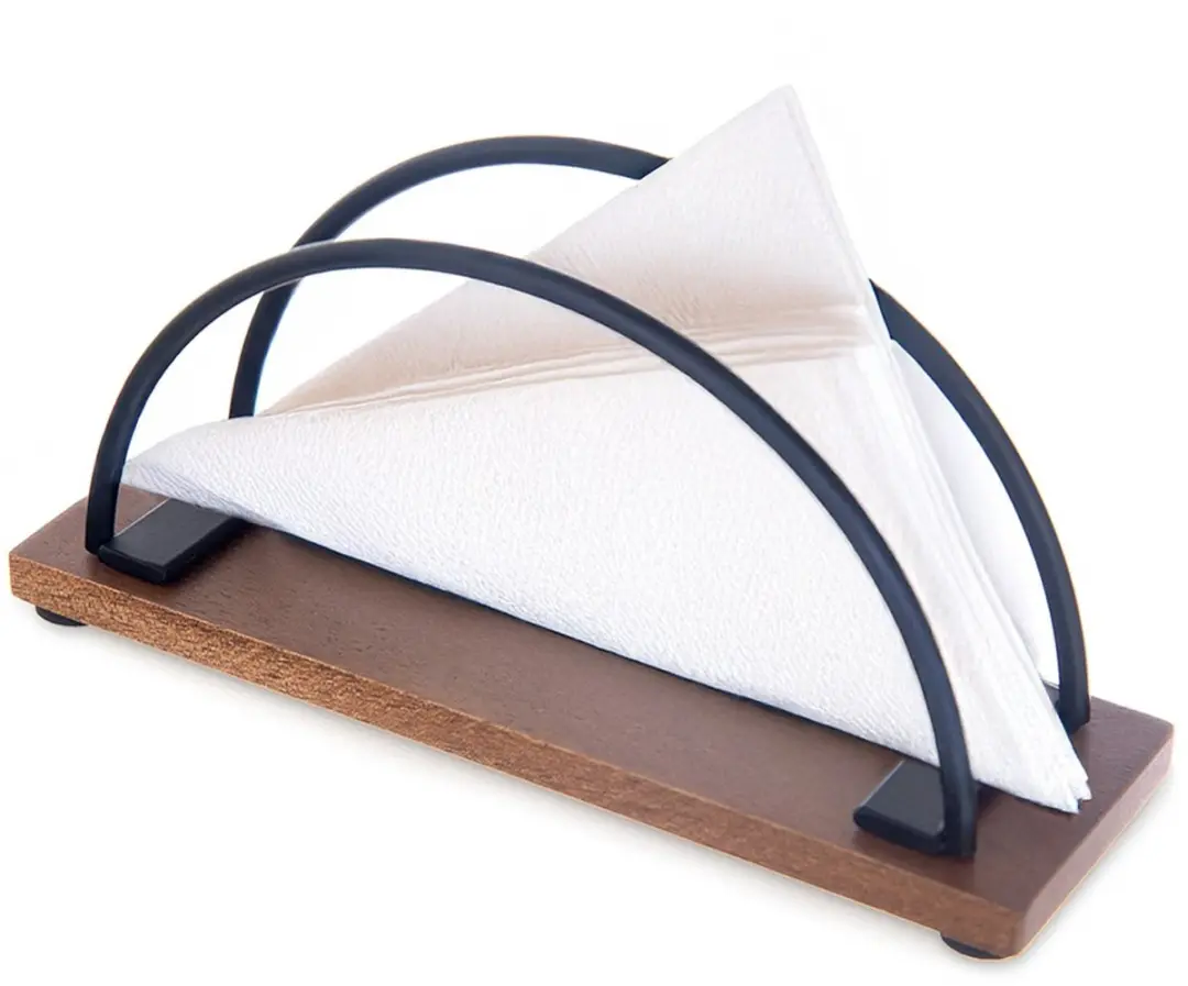 Orion Radka Serie Houten Metalen Serwetdrager 16x5x8cm