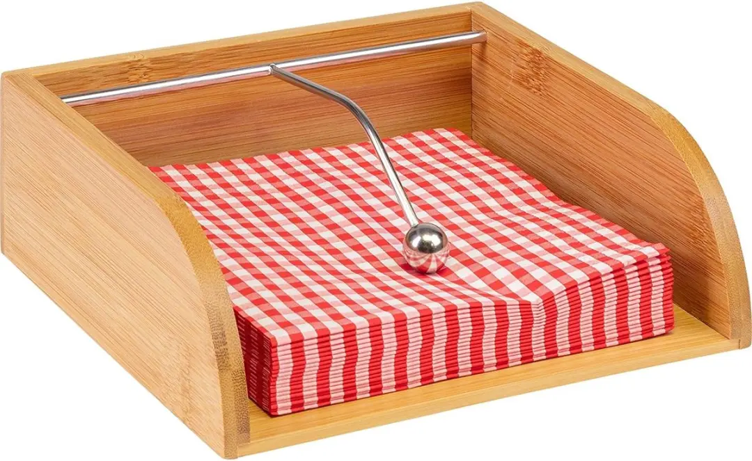 Westmark Tapas + Friends Servethouder - Bamboe/Zilver - 21,5x20x7cm