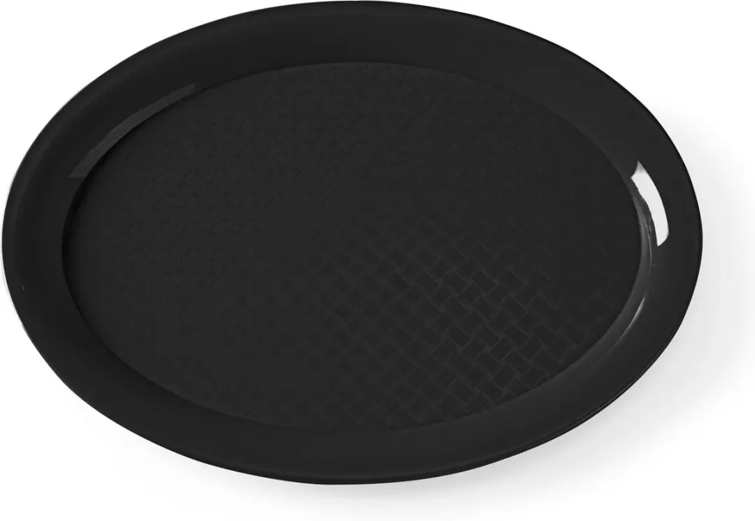 HENDI Ovaal Fast Food Dienblad - 265x195x15mm - Zwart