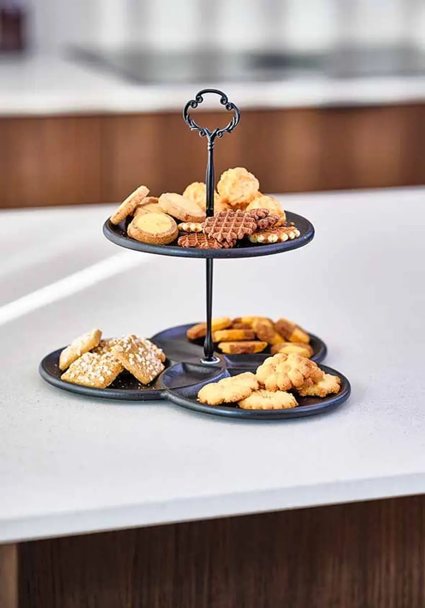 Cosy&Trendy Etagère 2 Laags - 28x27xH26cm Zwart