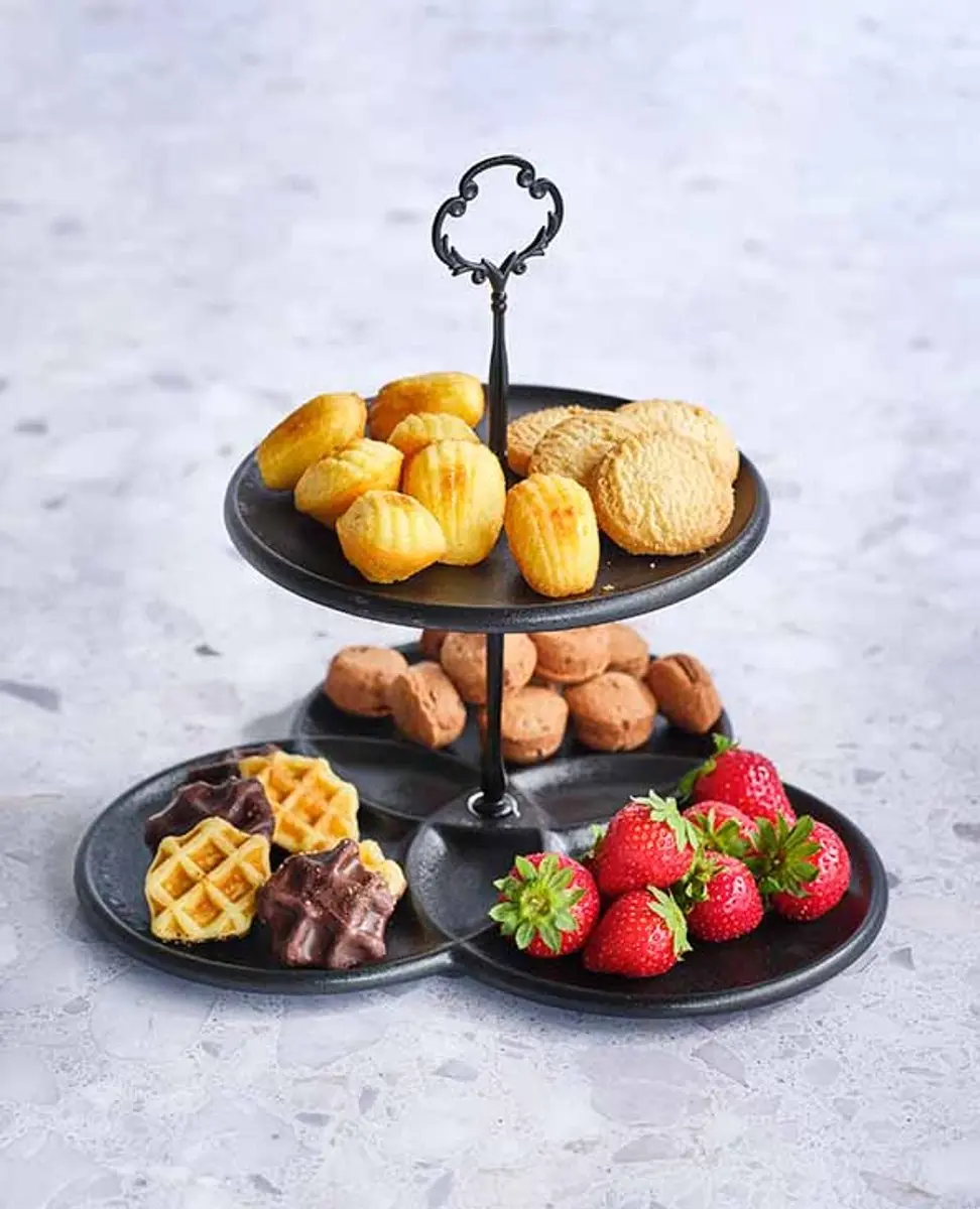 Cosy&Trendy Etagère 2 Laags - 28x27xH26cm Zwart