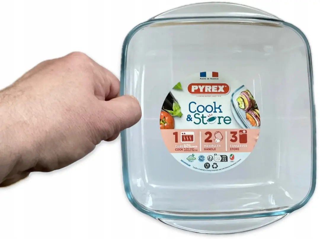 PYREX Glazen Airfryer Bakvorm 1L - Transparant - afbeelding 3 van 6