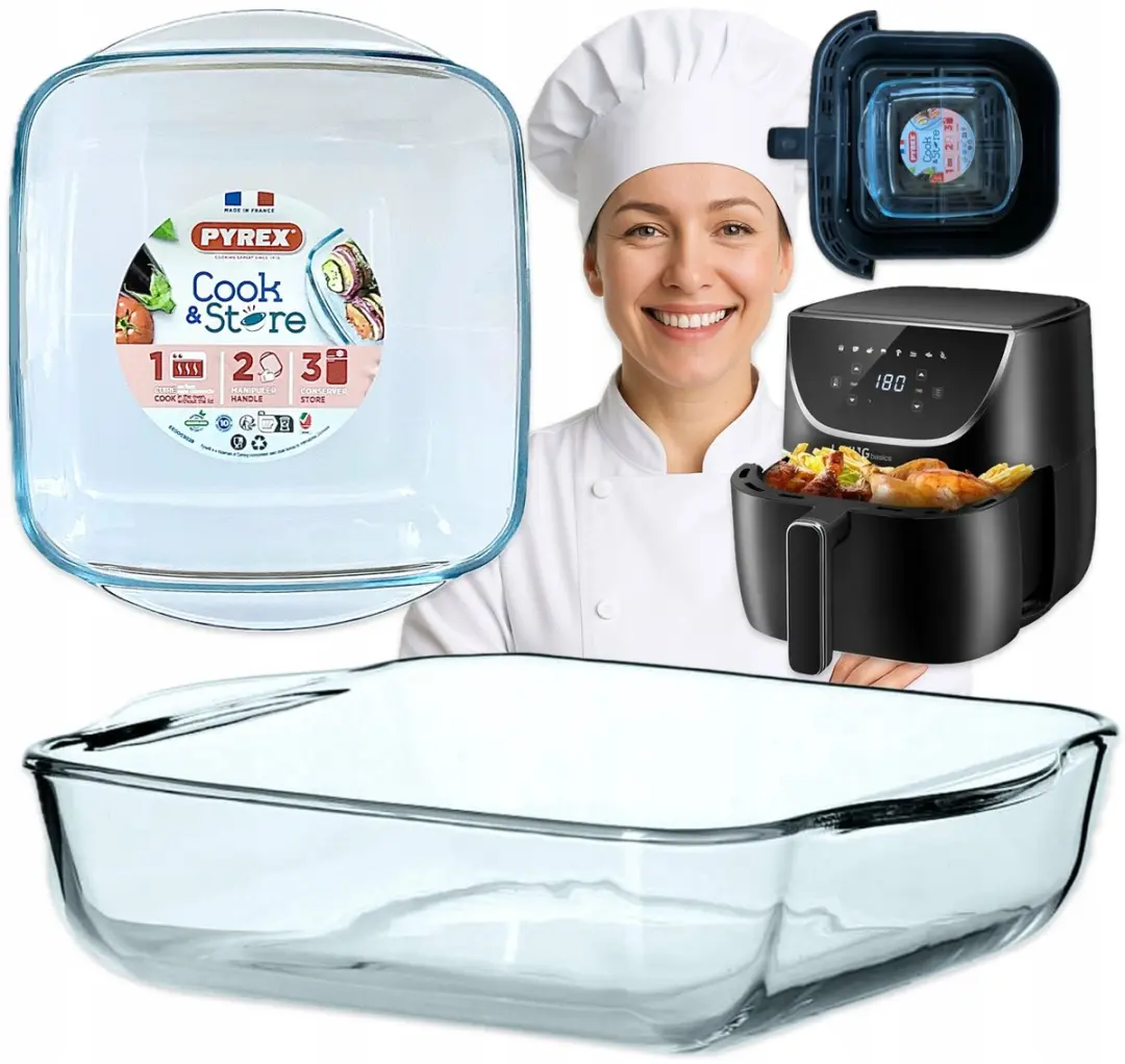 PYREX Glazen Airfryer Bakvorm 1L