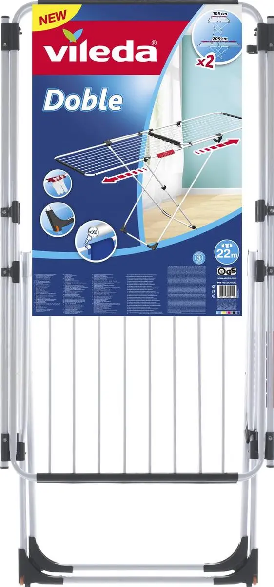 Vileda Doble Droogrek 157245 - Wit