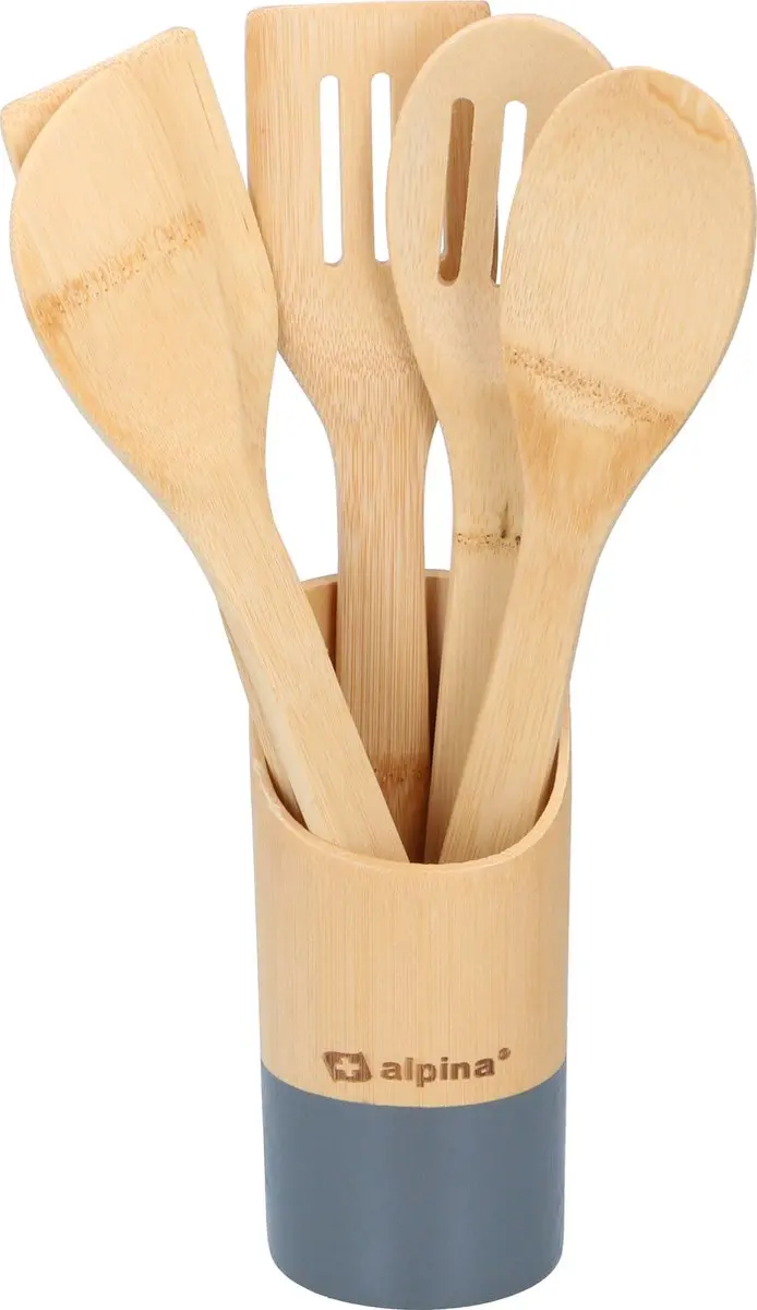 Alpina Keukengerei 5-delig 30cm Bamboe Houder