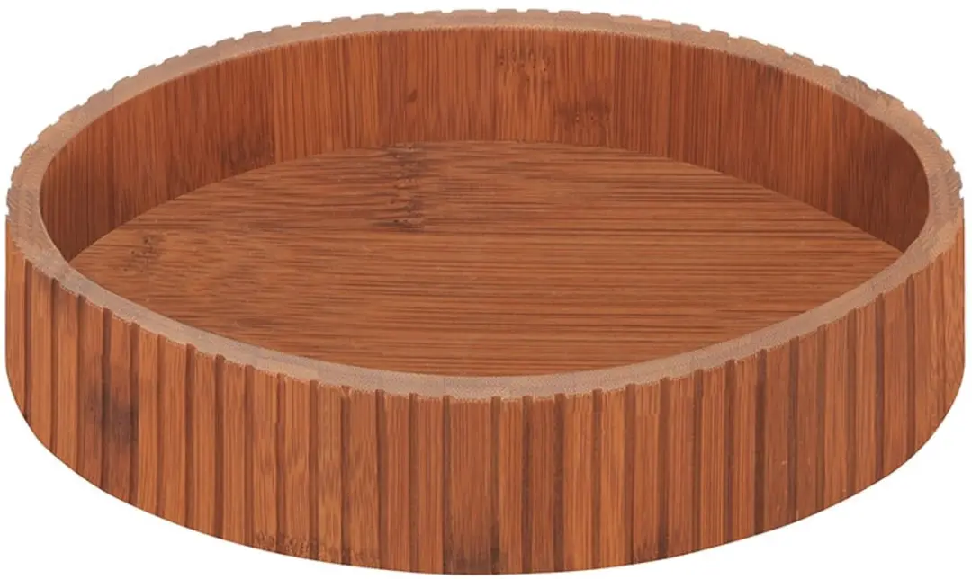 Wenko Bamboe draaiplateau met rand - Ø29 cm