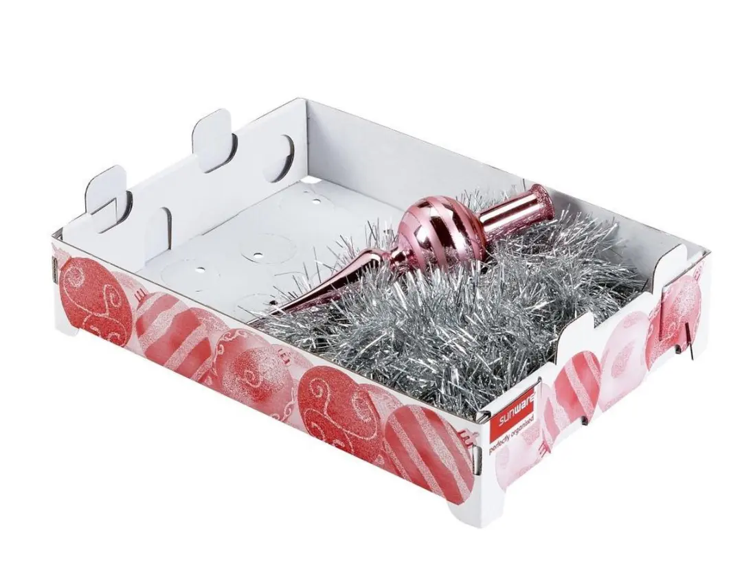 Sunware Q-line Kerstballen Opbergbox 26L - Rood - afbeelding 6 van 6