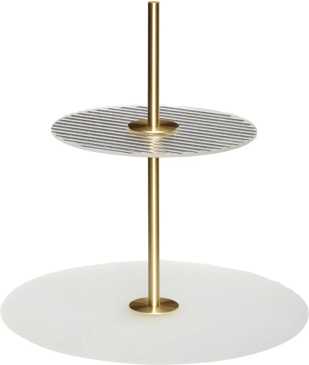 Hübsch Ripple Etagère Glas & Koper
