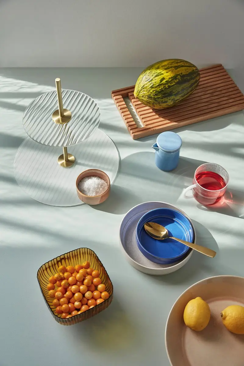 Hübsch Ripple Etagère Glas & Koper