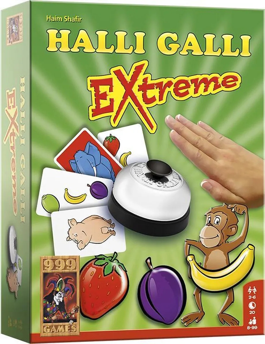 999 Games Halli Galli Extreme Actiespel 999-GAL04 - 72 Kaarten