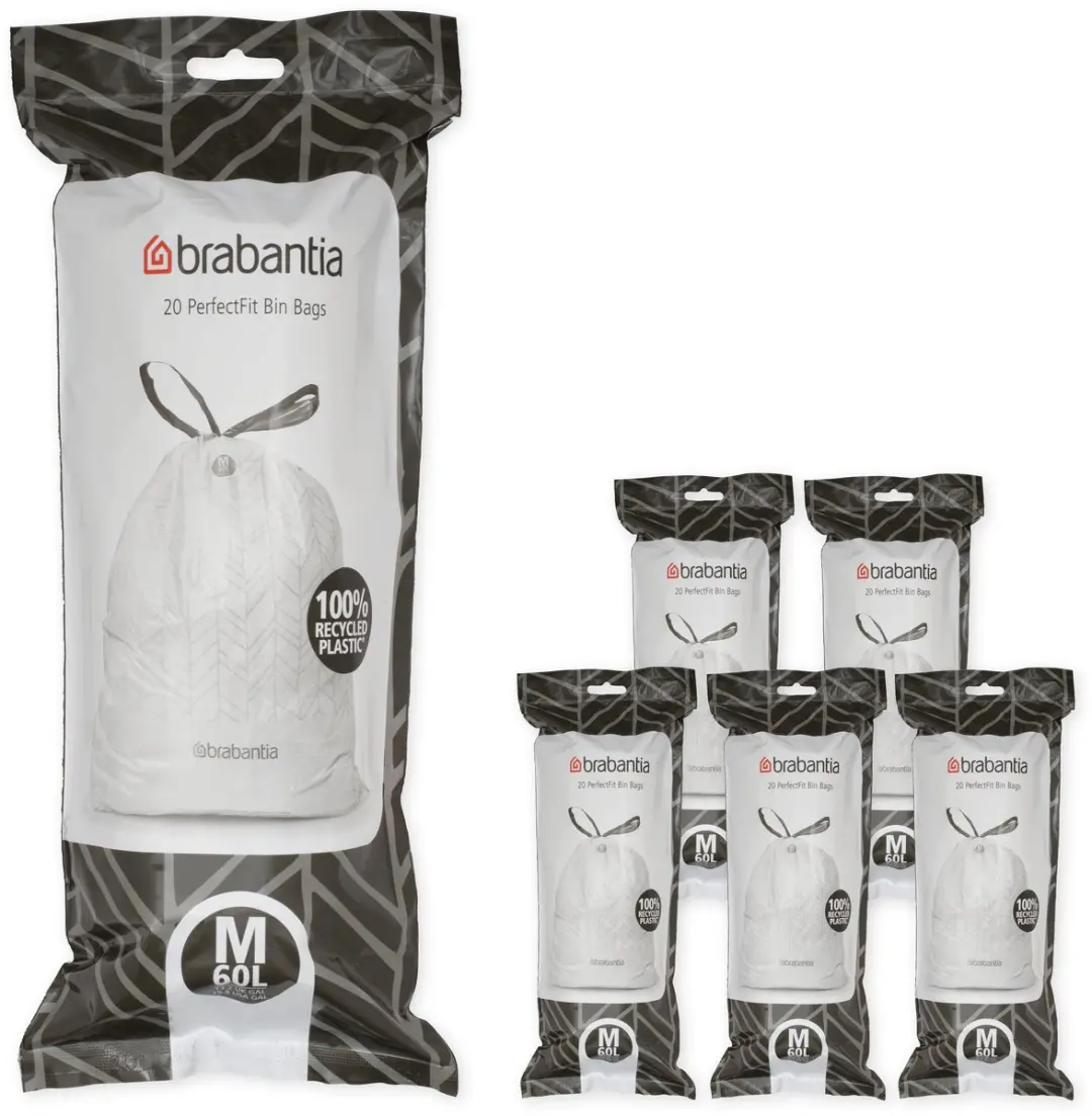 Brabantia PerfectFit Vuilniszakken 60L Code M