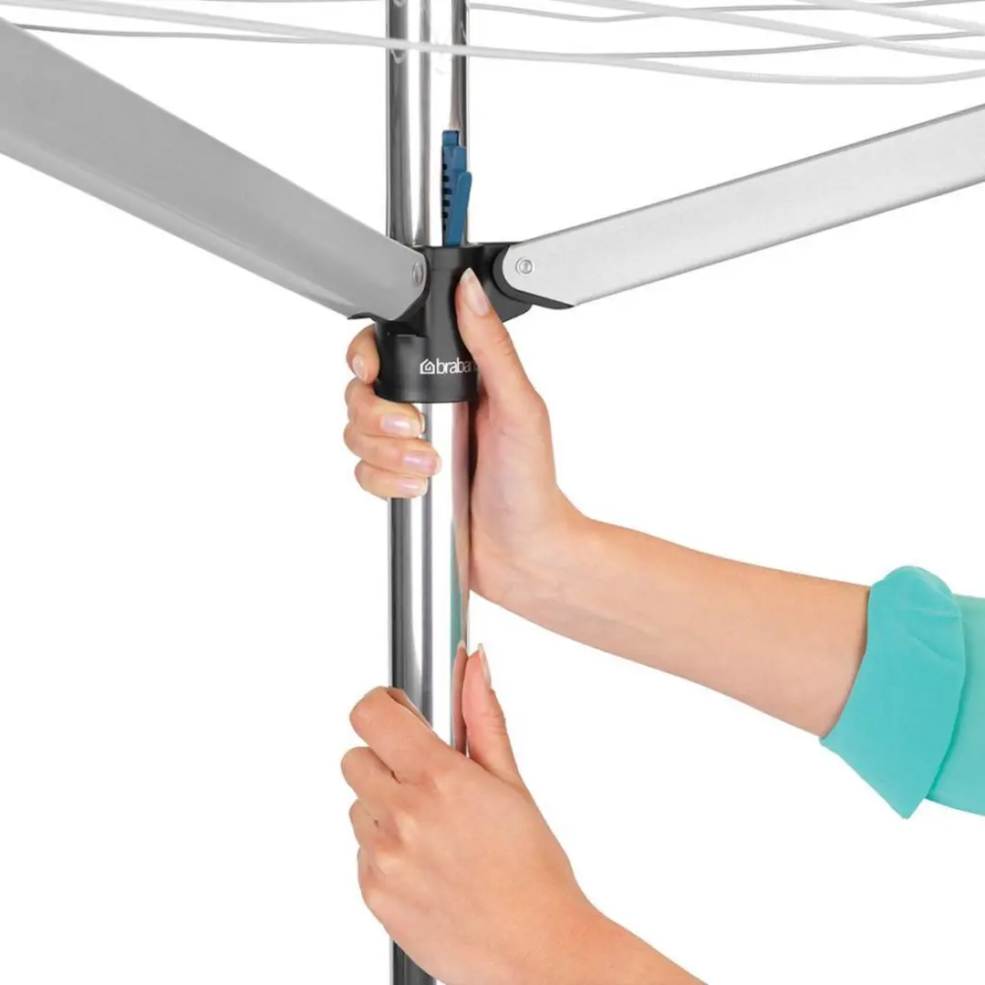 Brabantia Essential Droogmolen 40m Metallic Grey - 323201 - afbeelding 3 van 6