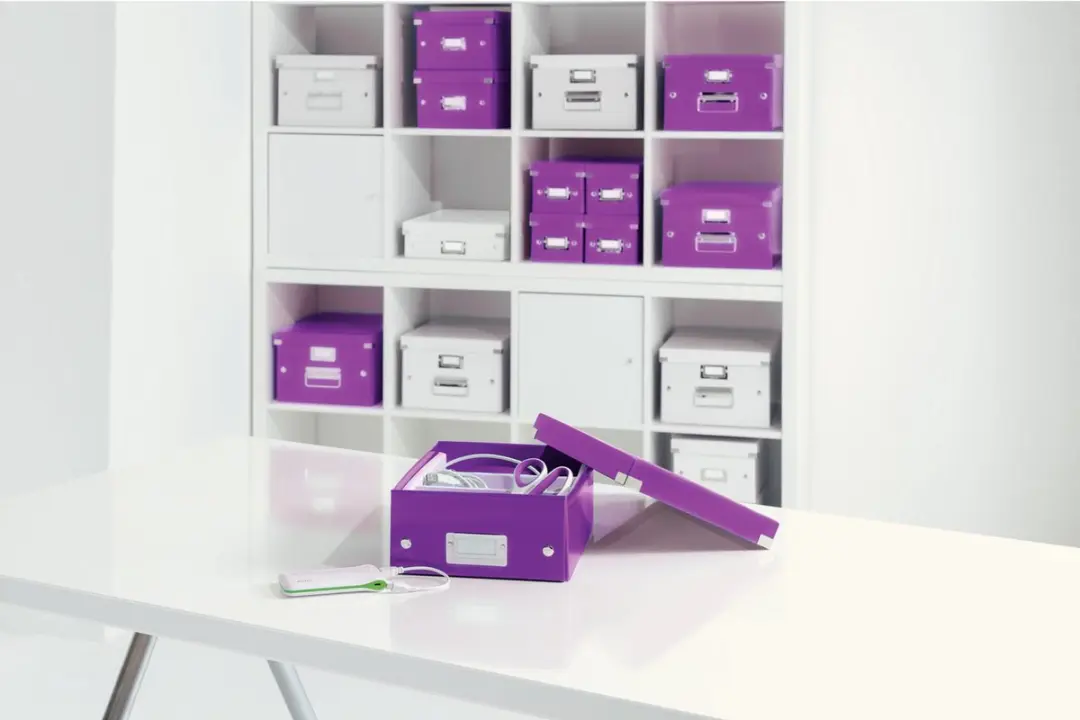 Leitz Wow Click & Store Opbergdoos 15L - 3 Vakken - Paars