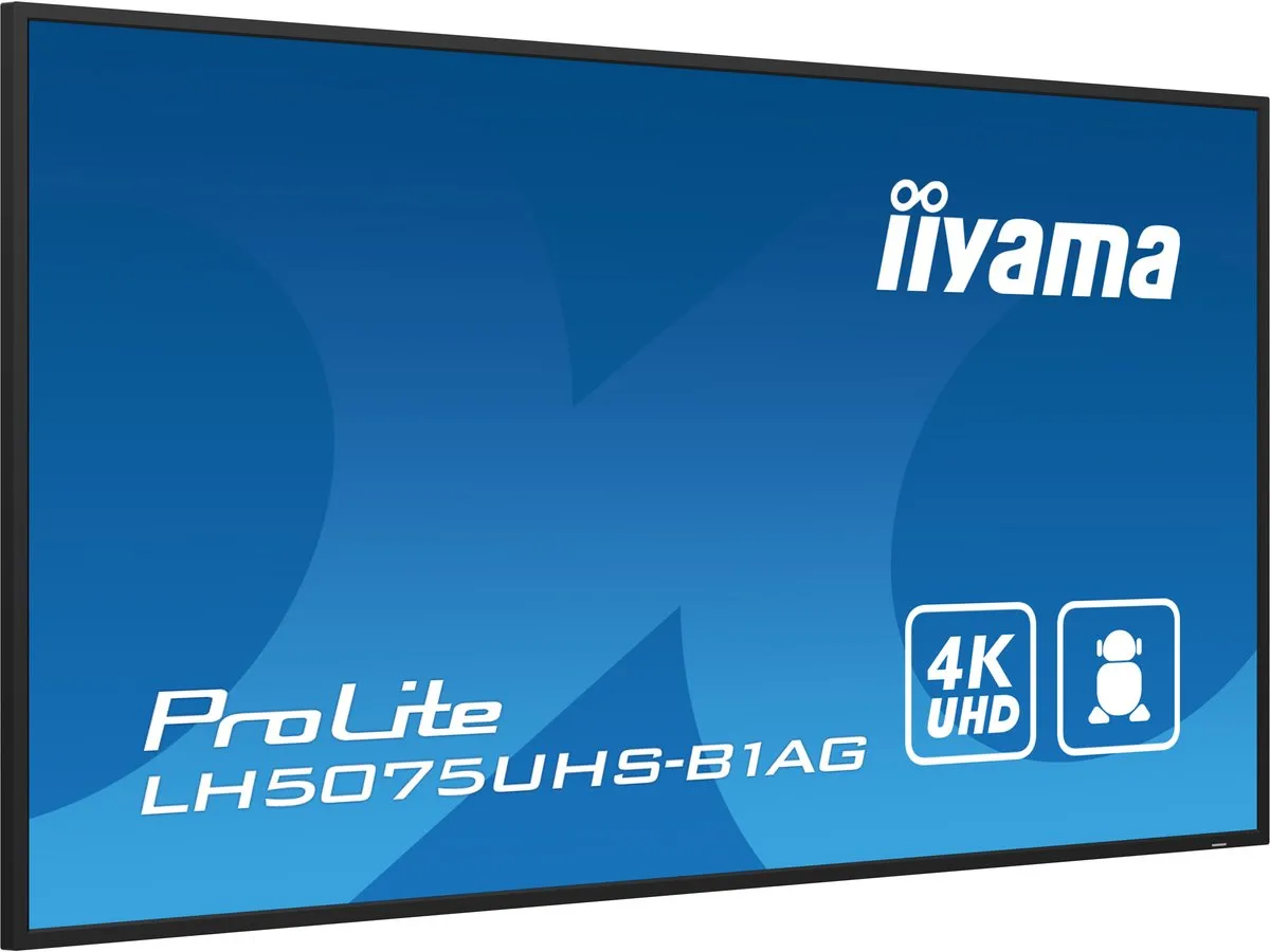 iiyama LH5075UHS-B1AG beeldkrant Digitale signage flatscreen 125,7 cm (49.5") LCD Wifi 500 cd/m² 4K Ultra HD Zwart Type processor Android 11 24/7