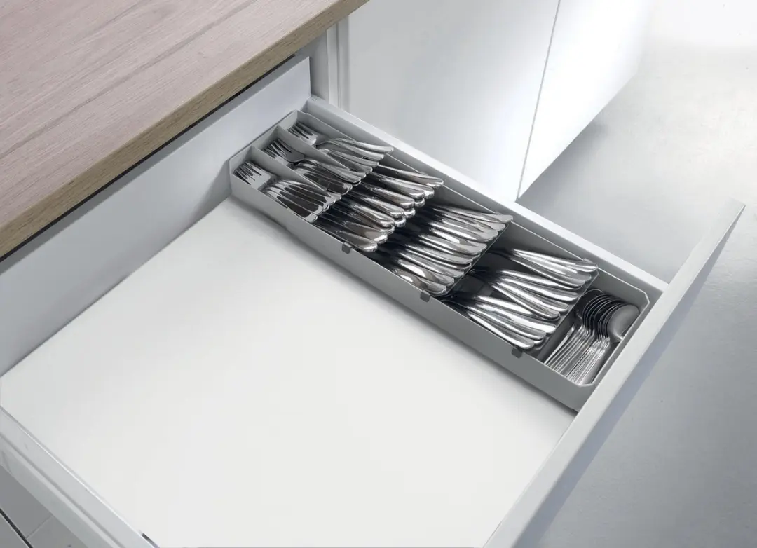 Metaltex UniFit Verstelbare Bestekbak 90 Stuks - Grijs