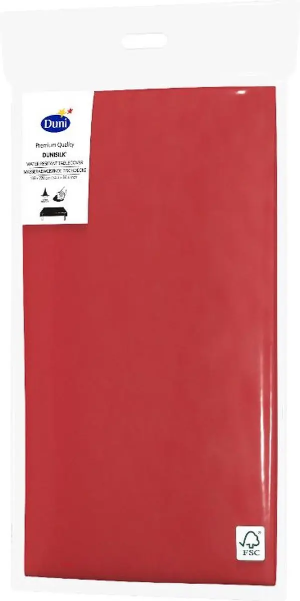 Duni Tafelkleed 138x220cm - Rood - afbeelding 3 van 6