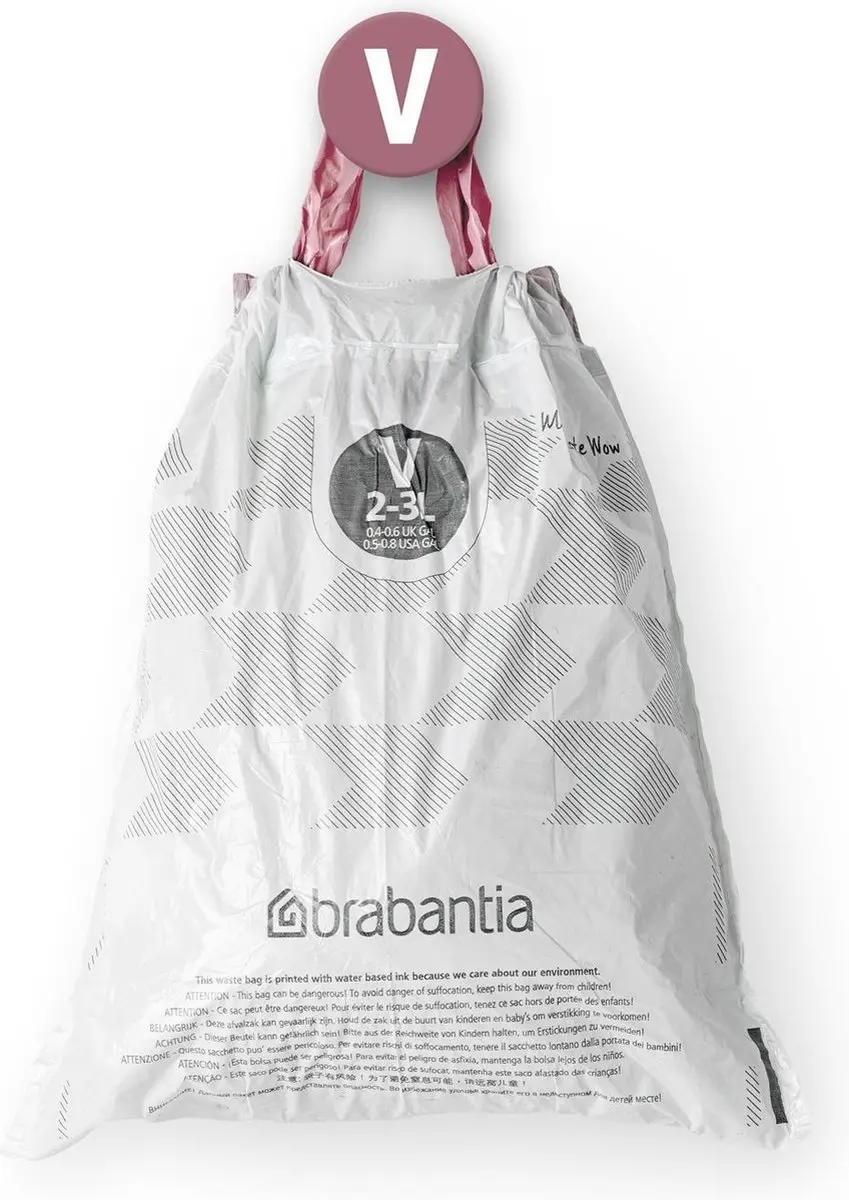 Brabantia PerfectFit Vuilniszakken 3L Code V - 200 Stuks
