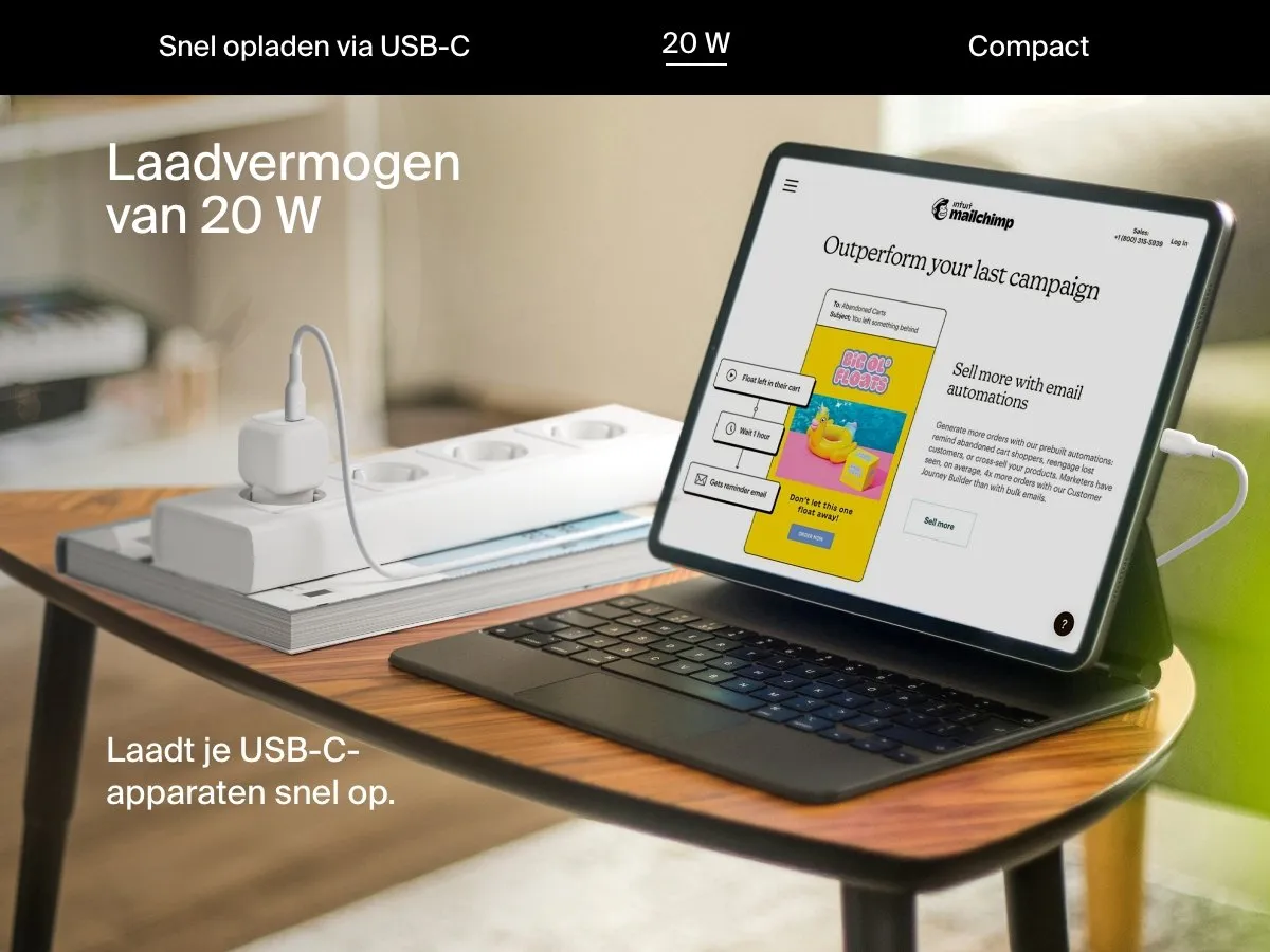 Belkin USB-C Wandlader 20W WCA009KQ1MWH-B6 - Wit