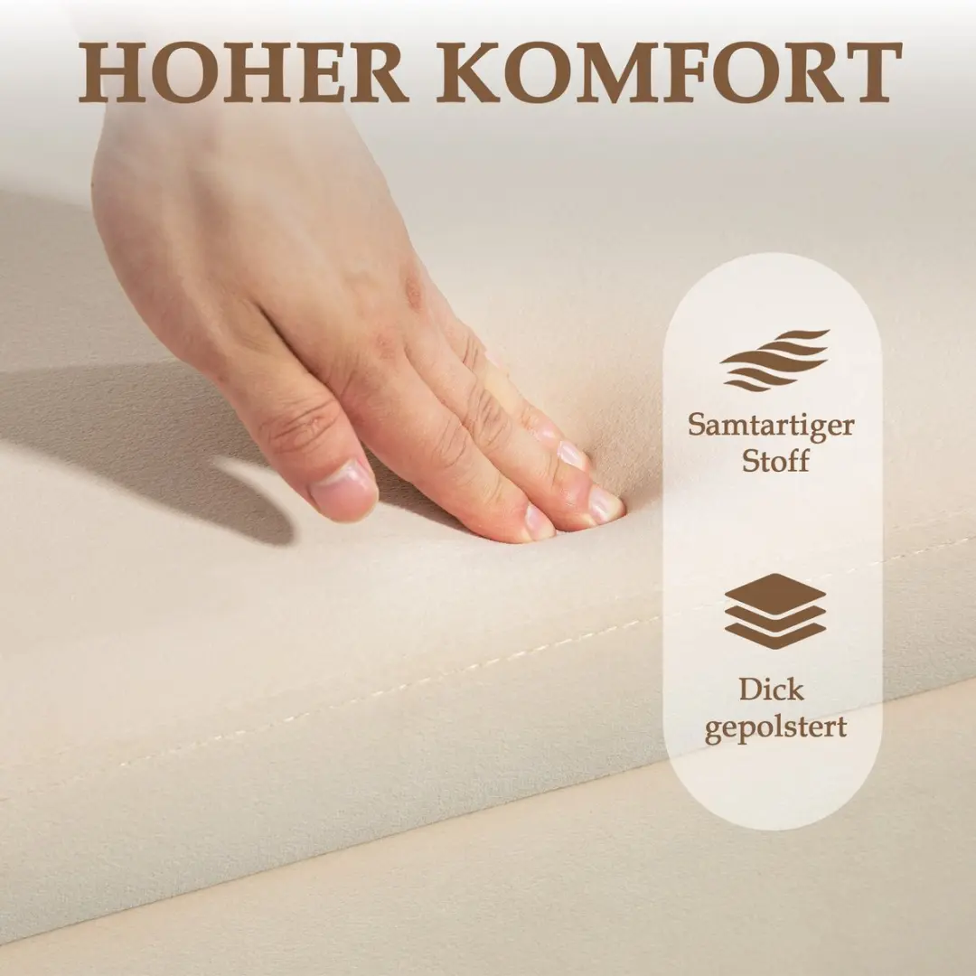 Homcom Sitzbank met Stauraum - 100x40x42cm - Beige