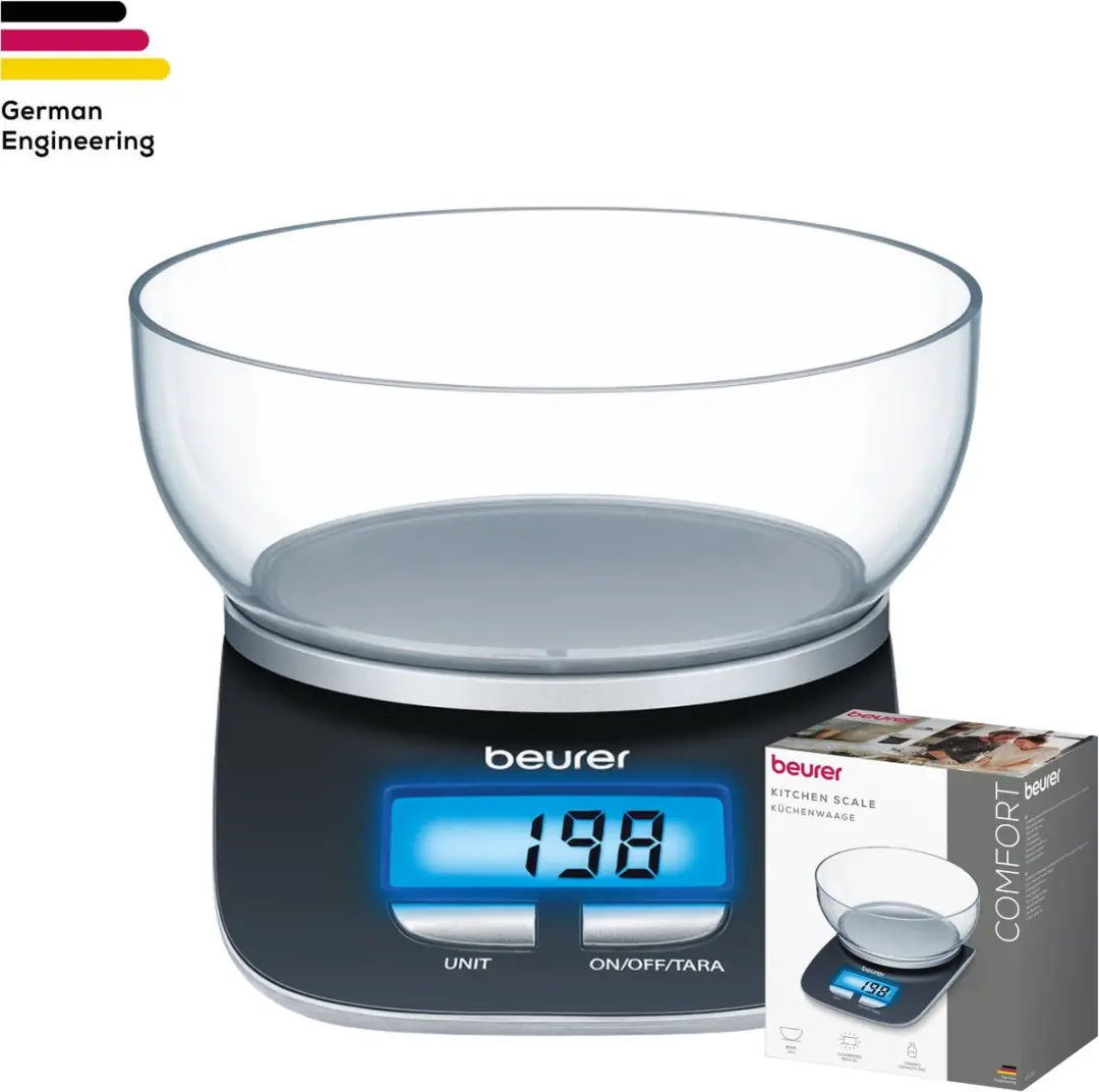 Beurer KS 25 Digitale Keukenweegschaal 3kg - Zwart