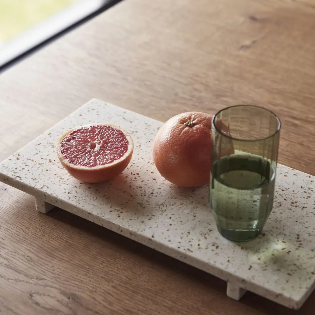 Hübsch Terrazzo Decoratief Bord - Wit - afbeelding 6 van 6