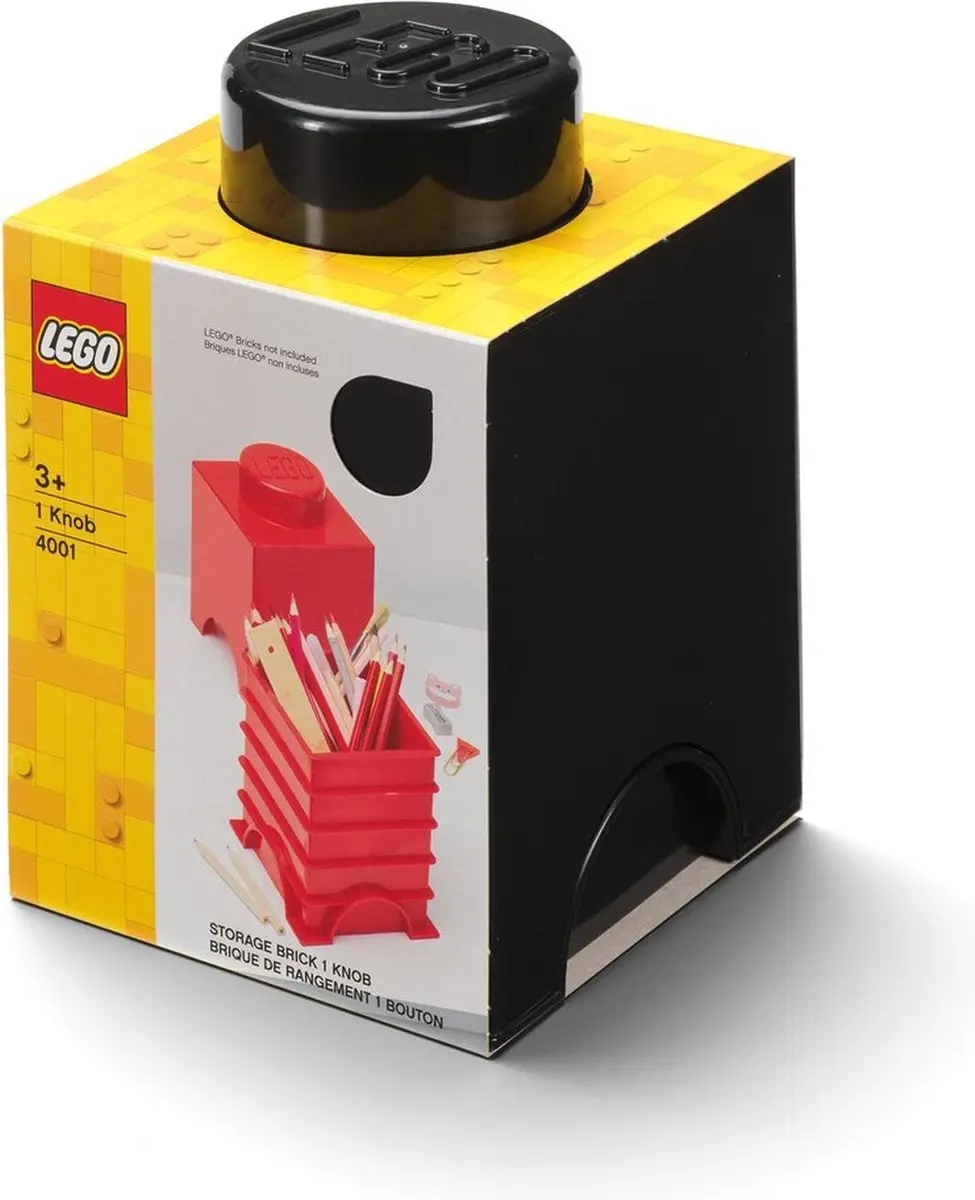 LEGO Brick 1 Opberbox - 1,2L - Zwart