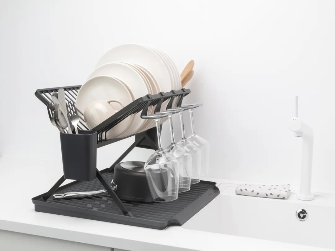 Brabantia SinkSide Afdruiprek 139482 - Inklapbaar - Bestekhouder - Dark Grey
