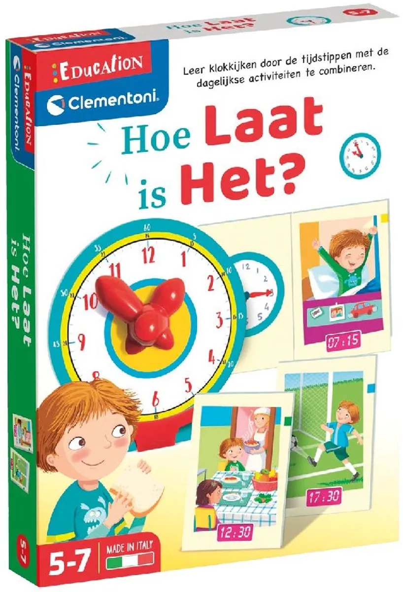 Clementoni Leren Klokkijken Puzzel 14-delig - Educatief Speelgoed