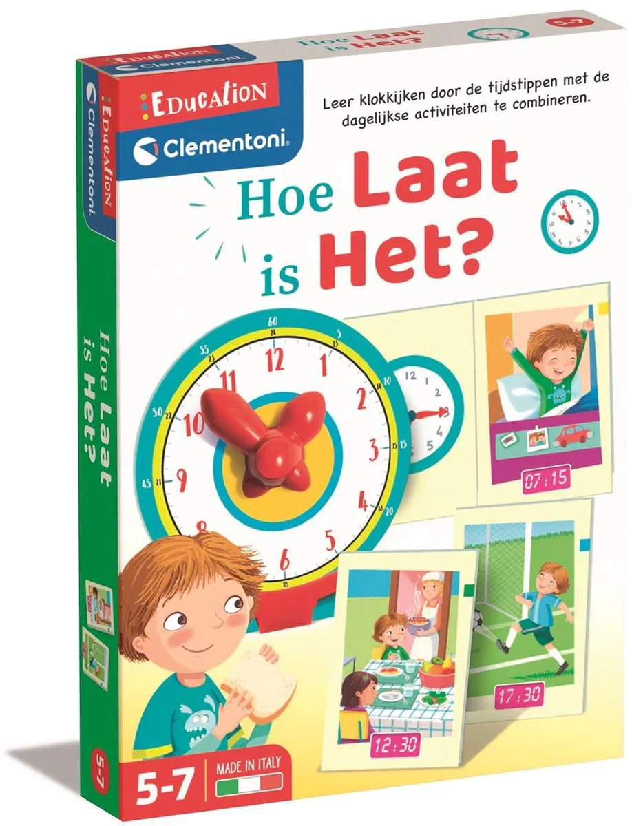 Clementoni Leren Klokkijken Puzzel 14-delig - Educatief Speelgoed