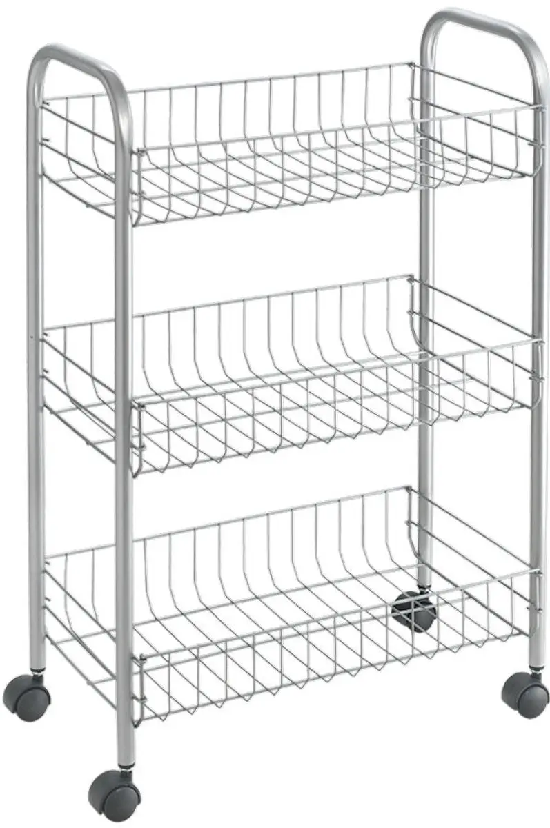 Metaltex Lugano Keukentrolley 340103 - Zilvergrijs - 3 Manden - afbeelding 6 van 6