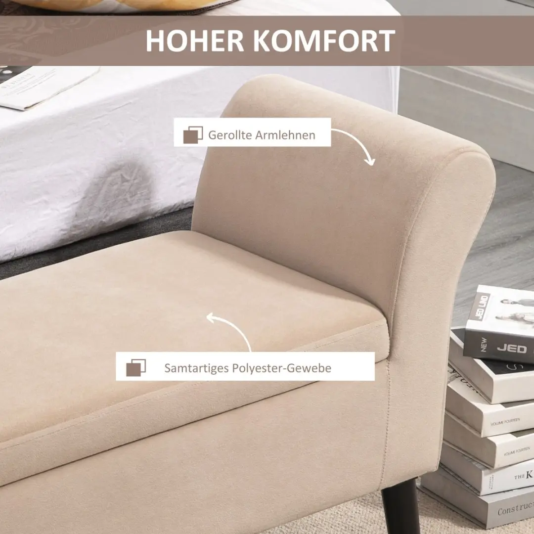 Homcom Zitting met Opbergruimte 838-172 - Beige - afbeelding 6 van 6