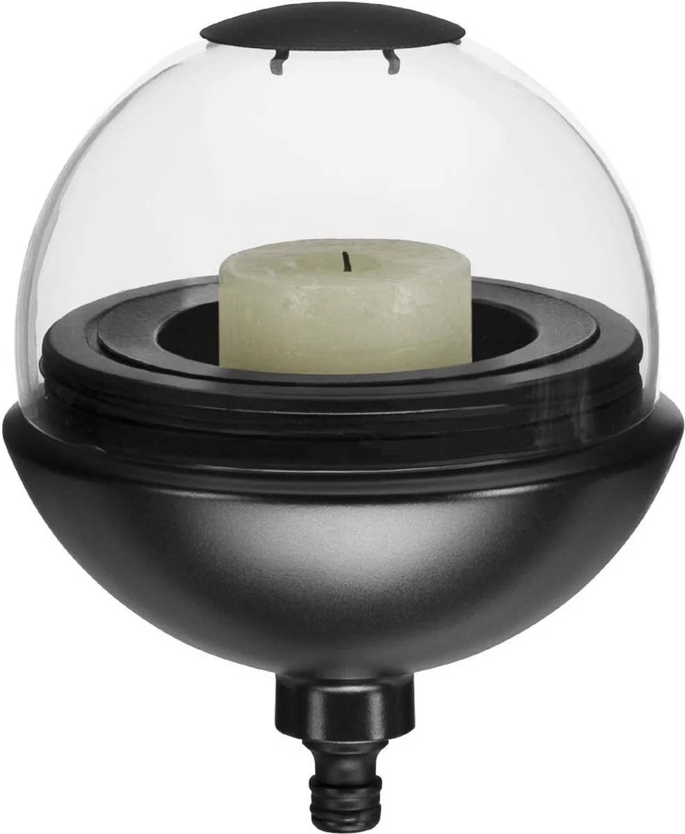 Gardena ClickUp! Windlicht 23cm - Zwart