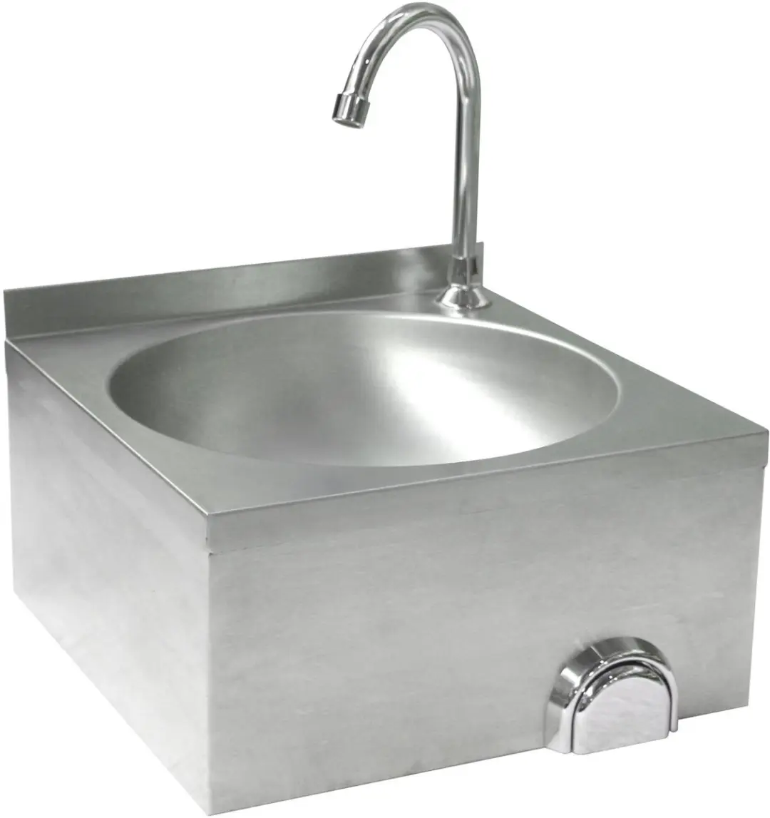 HENDI 810316 Wasbak met kniebediening - 40x40cm - RVS