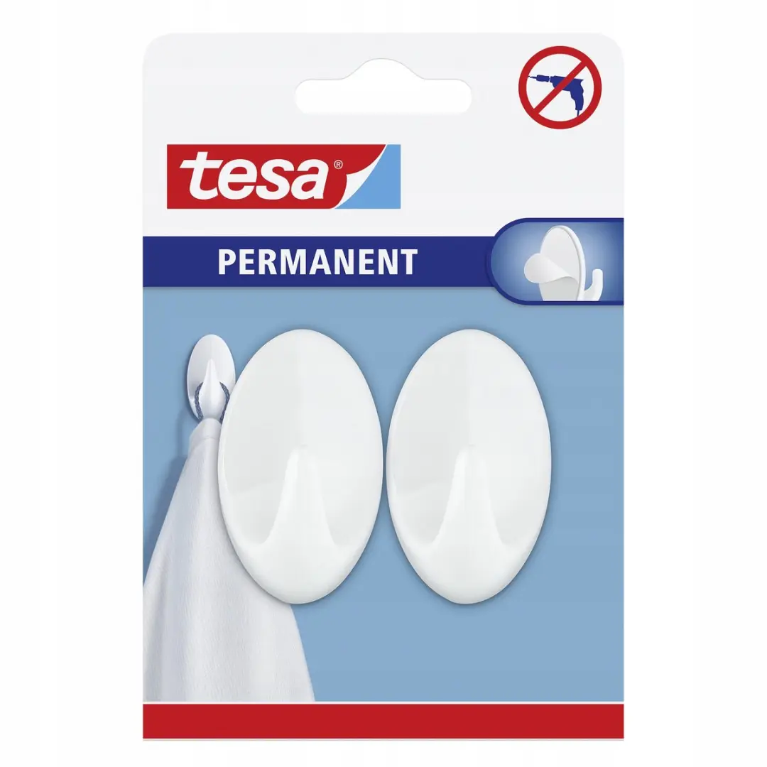 Tesa Ophanghaakjes Plakstrip 2 Stuks