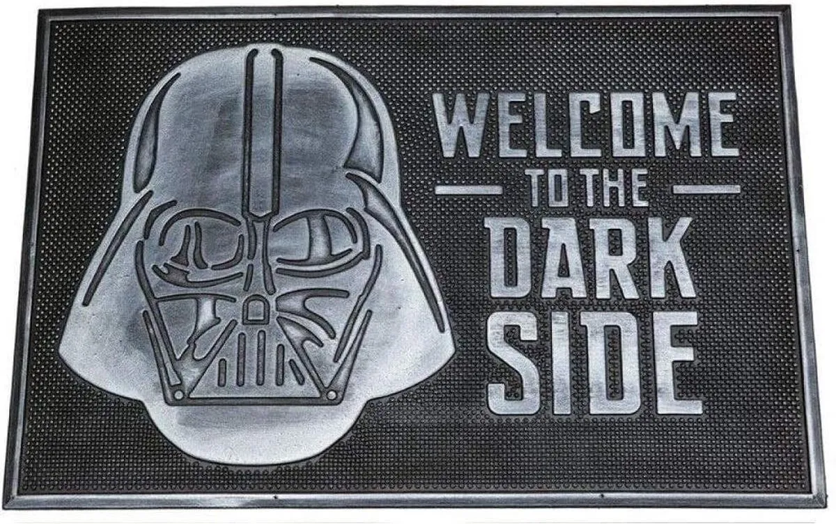Star Wars Welcome To The Dark Side Rubberen Deurmat Zwart/Zilver