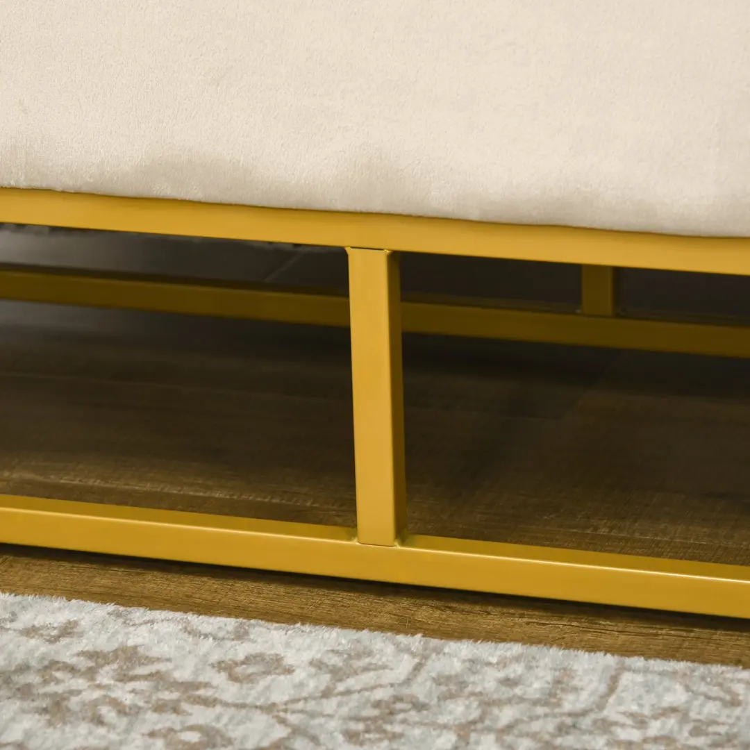 Homcom Sitzbank Beige - 110x44x49cm