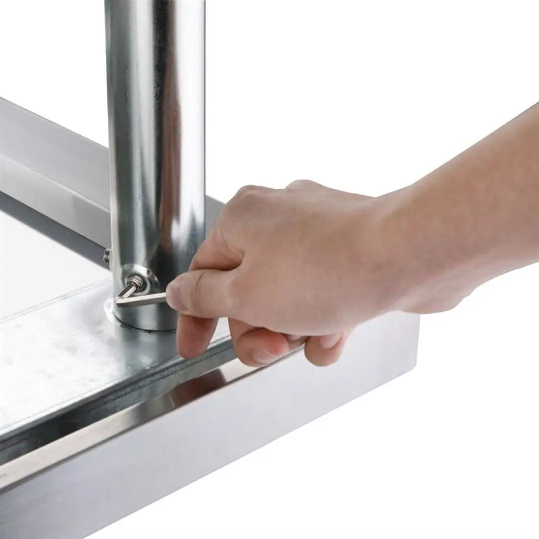 Vogue CB911 RVS Snijtafel - 90cm - HDPE Snijplank - Wit