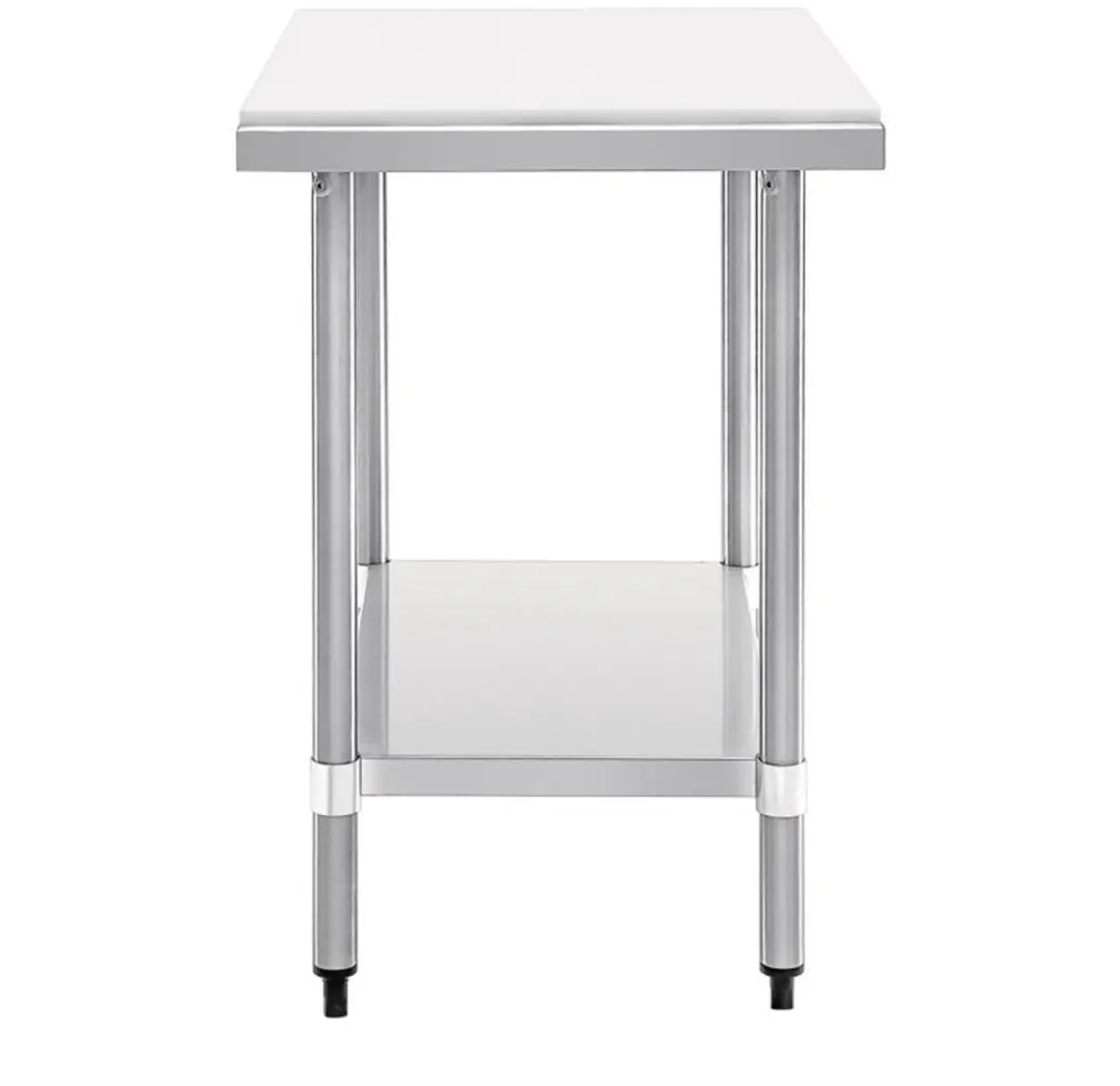 Vogue CB911 RVS Snijtafel - 90cm - HDPE Snijplank - Wit