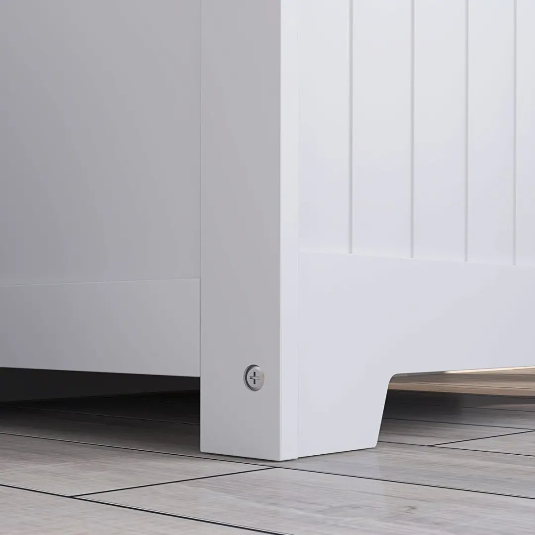 Homcom MDF Opbergtruhe 91L - 60x38x56cm - Wit