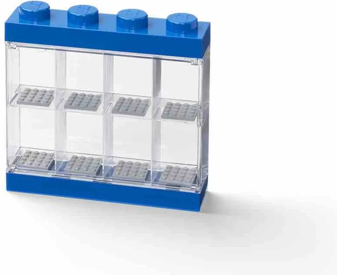 LEGO Vitrine voor Minifigures 8 Vakken - Blauw