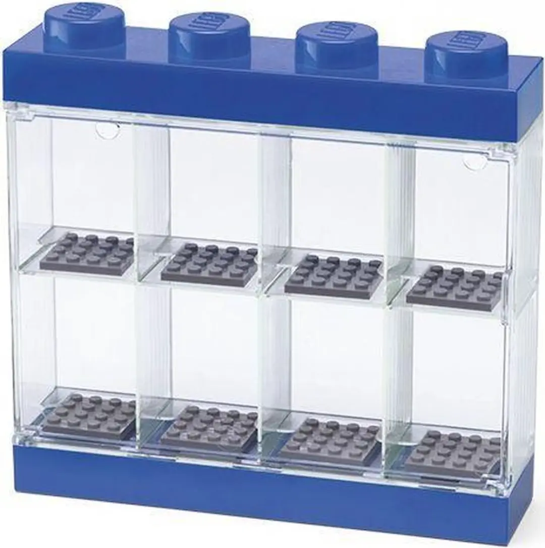 LEGO Vitrine voor Minifigures 8 Vakken - Blauw - afbeelding 6 van 6
