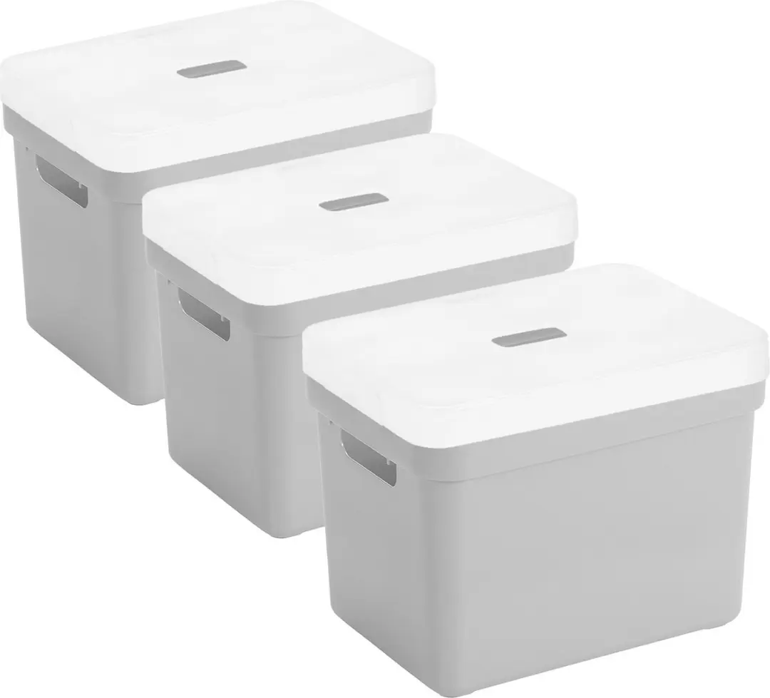 Sunware Opbergboxen Lichtgrijs 18L