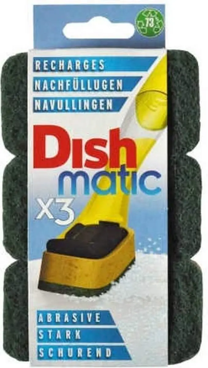 Dishmatic Schuursponsjes Navulling Groen
