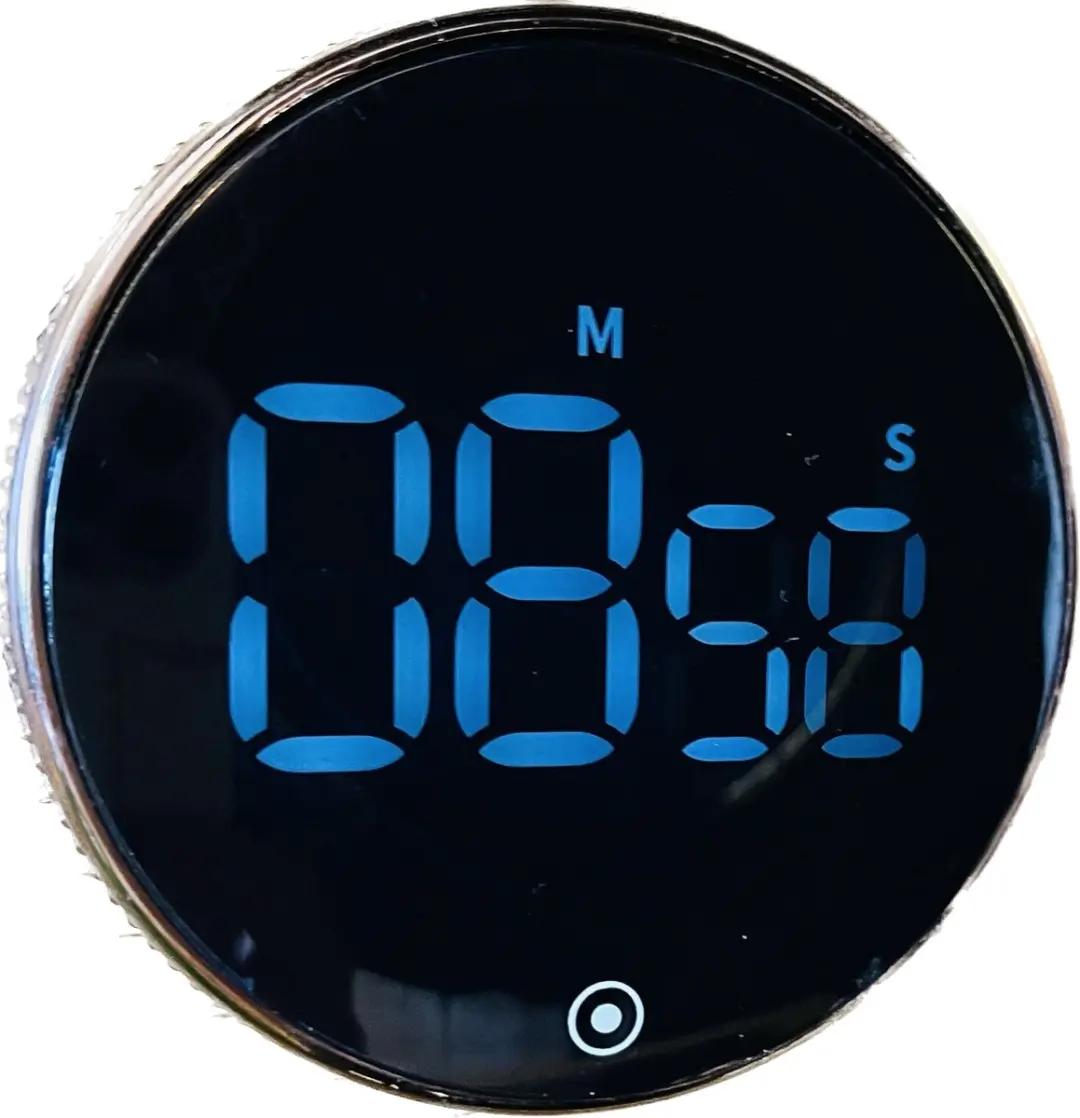 BK Digitale Keuken Timer Magnetisch - 100 Min. - Zilver/Zwart