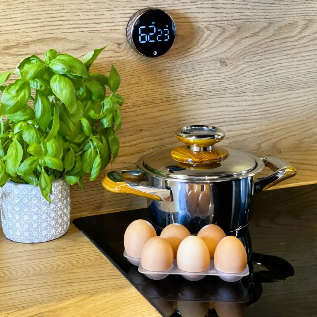 BK Digitale Keuken Timer Magnetisch - 100 Min. - Zilver/Zwart