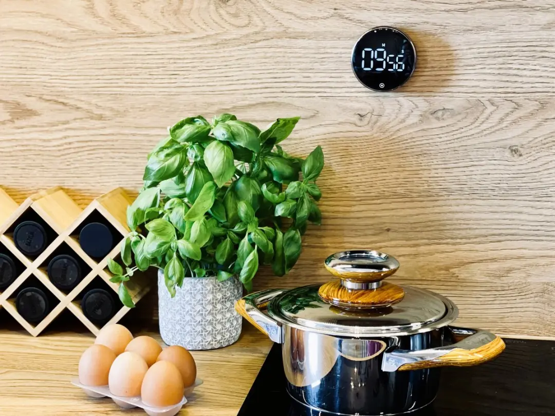 BK Digitale Keuken Timer Magnetisch - 100 Min. - Zilver/Zwart