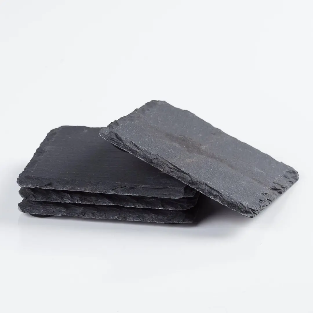 Alpina Glasonderzetters Leisteen 10x10cm - 4 Stuks
